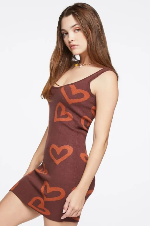 Heart Print Tank Dress