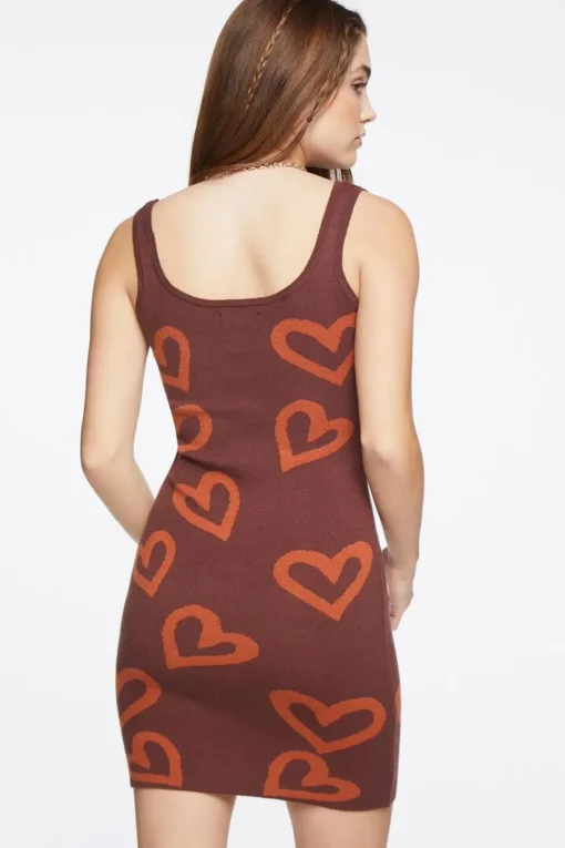 Heart Print Tank Dress