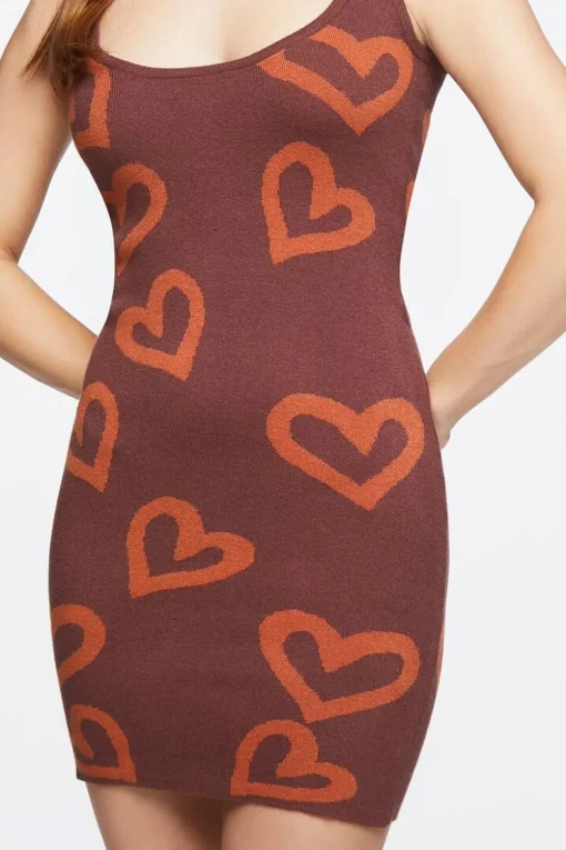 Heart Print Tank Dress