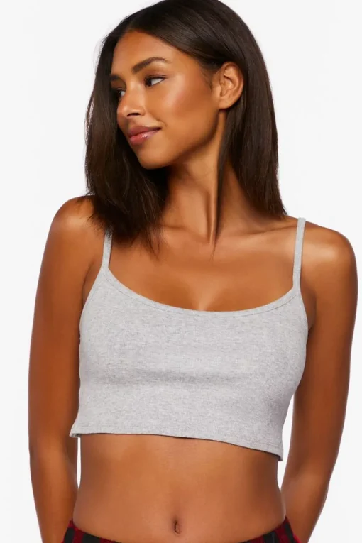 Heathered Cropped Lounge Cami