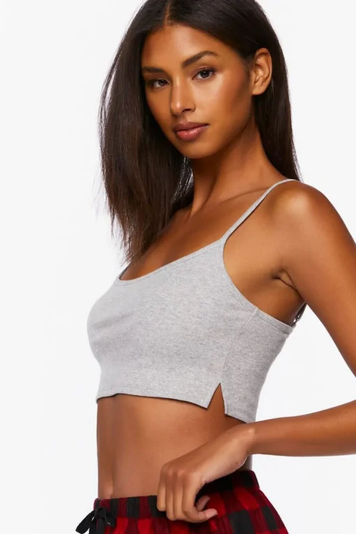 Heathered Cropped Lounge Cami