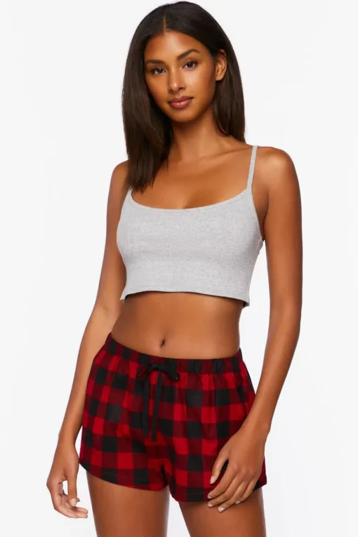 Heathered Cropped Lounge Cami