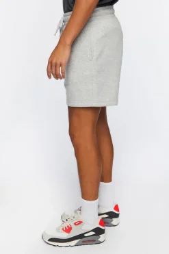 Heathered Drawstring Shorts