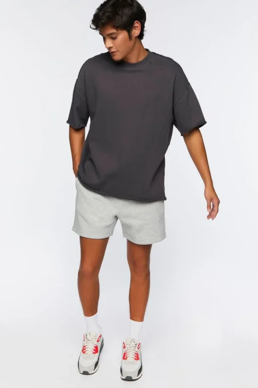 Heathered Drawstring Shorts