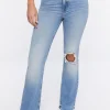 Hemp 10% Distressed Flare Jeans