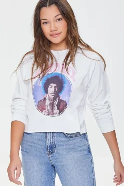Hendrix Graphic Raw-Cut Tee