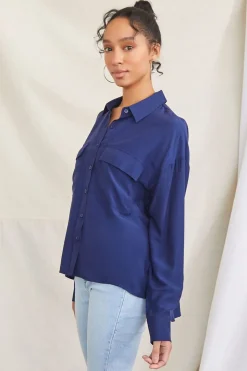 High-Low Buttoned Shirt
