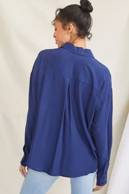 High-Low Buttoned Shirt