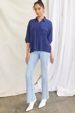 High-Low Buttoned Shirt