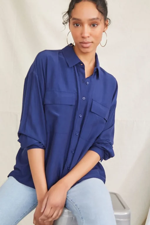 High-Low Buttoned Shirt