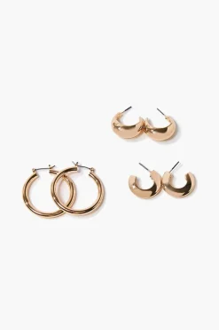 High-Polish Hoop Earring Set