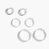 High-Polish Hoop Earring Set