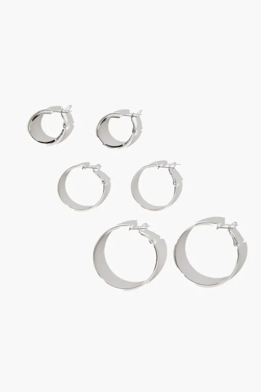 High-Polish Hoop Earring Set