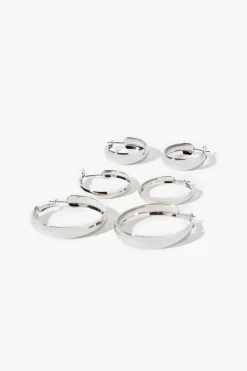 High-Polish Hoop Earring Set