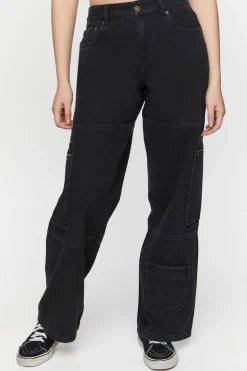 High-Rise Cargo Jeans