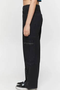 High-Rise Cargo Jeans