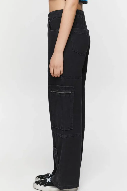 High-Rise Cargo Jeans