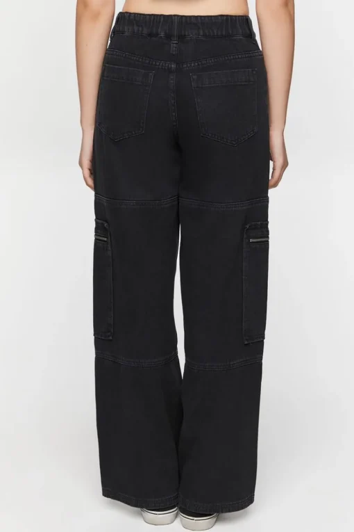 High-Rise Cargo Jeans