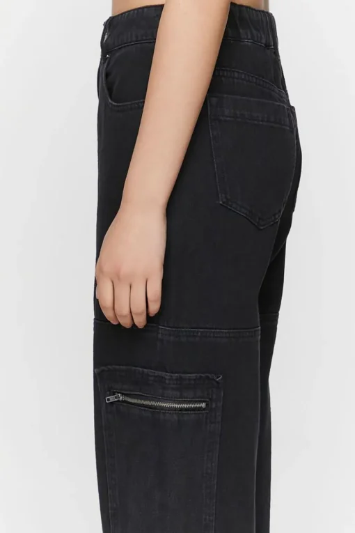 High-Rise Cargo Jeans