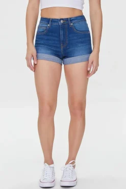 High-Rise Curvy Denim Shorts