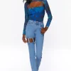 High-Rise Cutout Jeans