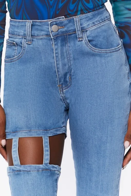 High-Rise Cutout Jeans