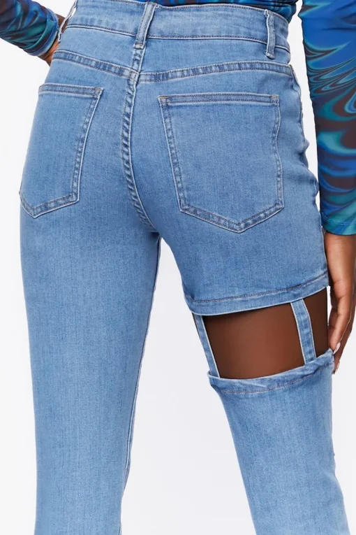 High-Rise Cutout Jeans
