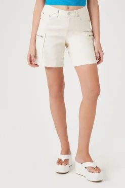 High-Rise Denim Shorts