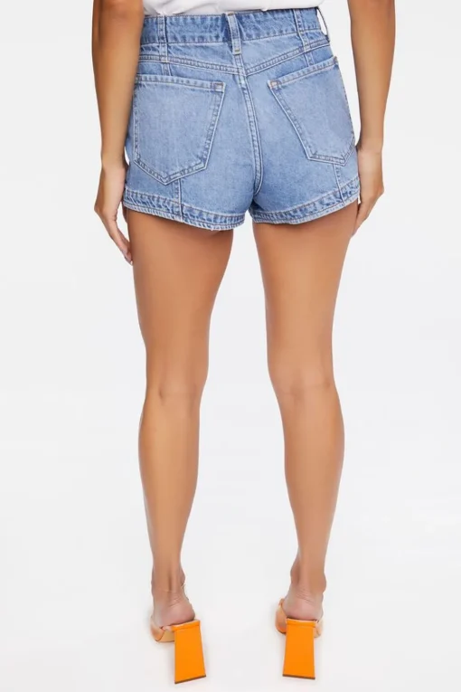 High-Rise Denim Shorts