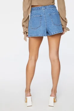 High-Rise Denim Shorts