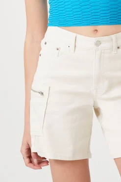 High-Rise Denim Shorts