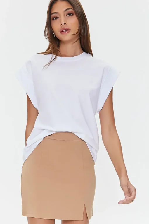 High-Rise Fitted Mini Skirt