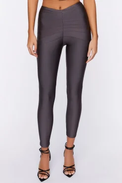 High-Rise Satin Leggings