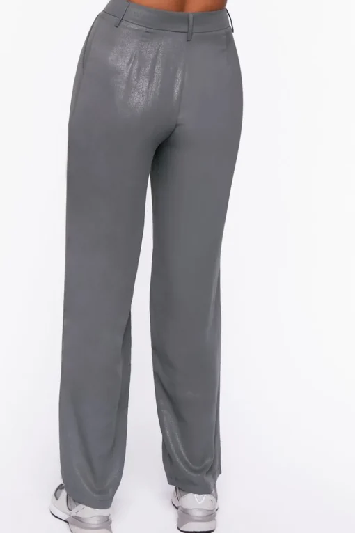 High-Rise Straight-Leg Pants