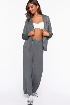 High-Rise Straight-Leg Pants