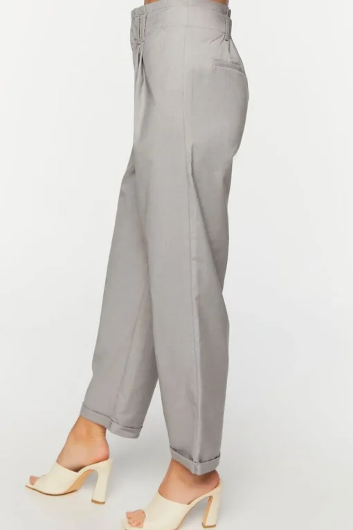 High-Rise Straight-Leg Trousers