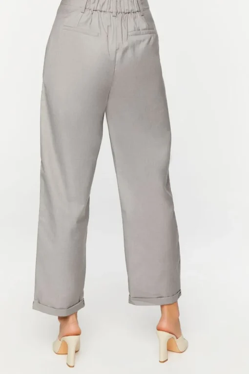 High-Rise Straight-Leg Trousers