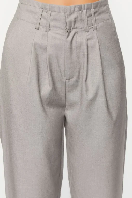 High-Rise Straight-Leg Trousers