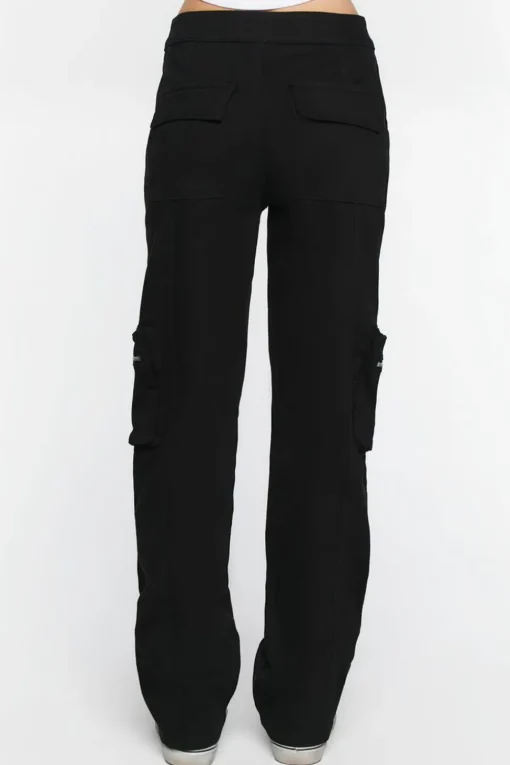 High-Rise Zipper Cargo Pants
