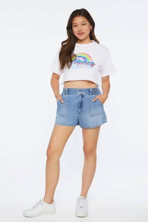 Honey Graphic Cropped Tee