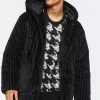 Hooded Plush Longline Coat