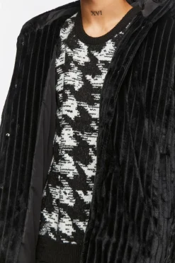 Hooded Plush Longline Coat