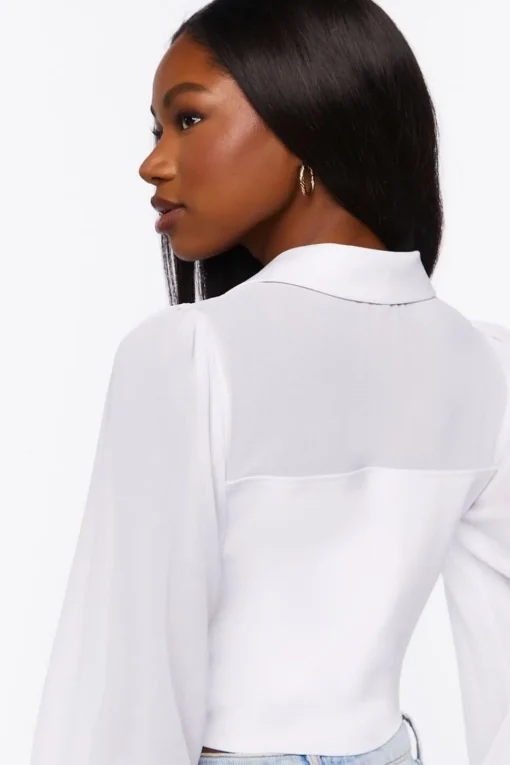 Hook-And-Eye Long-Sleeve Shirt