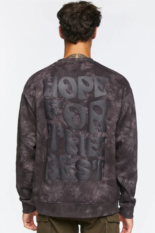 Hope For The Best Acid Wash Pullover