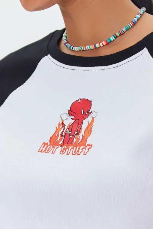 Hot Stuff Graphic Baseball Tee