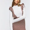 Houndstooth Combo Pinafore Dress
