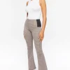 Houndstooth Flare-Leg Pants