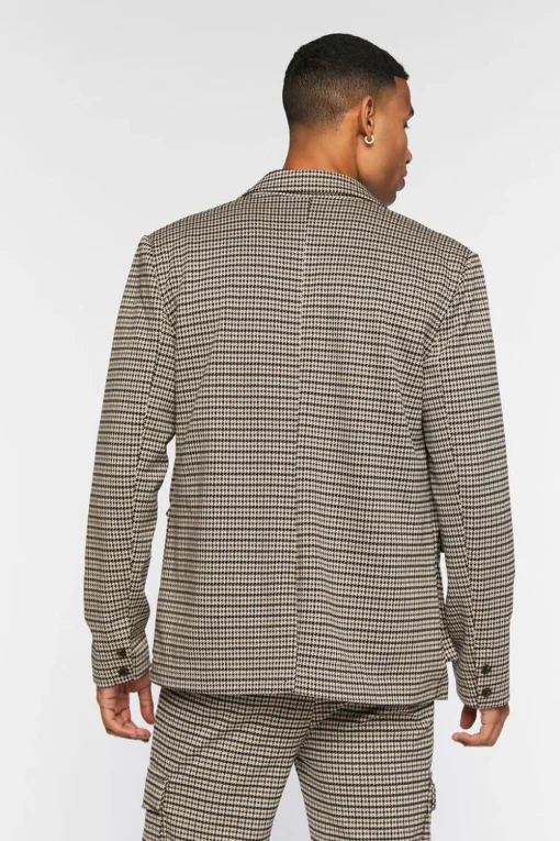 Houndstooth Notched Blazer