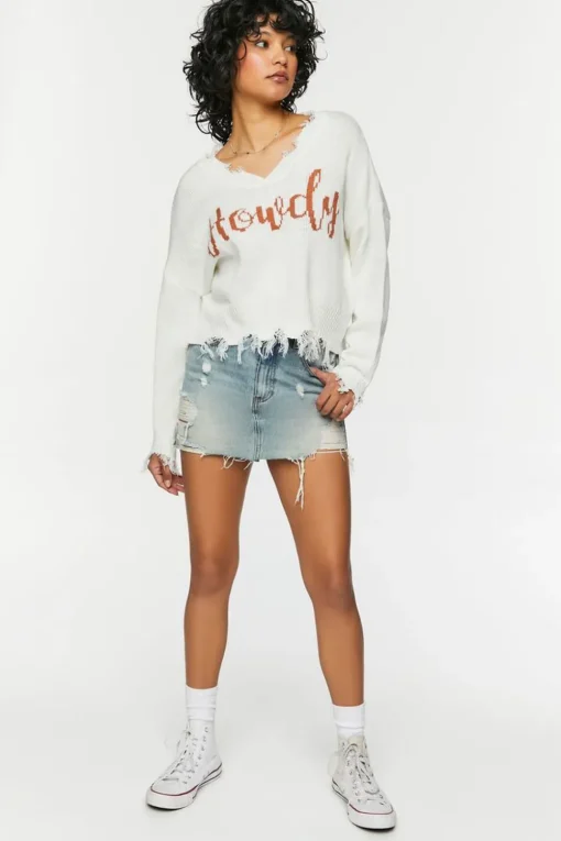 Howdy Graphic Sharkbite Sweater