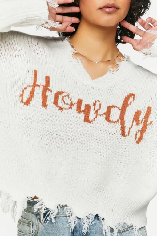 Howdy Graphic Sharkbite Sweater